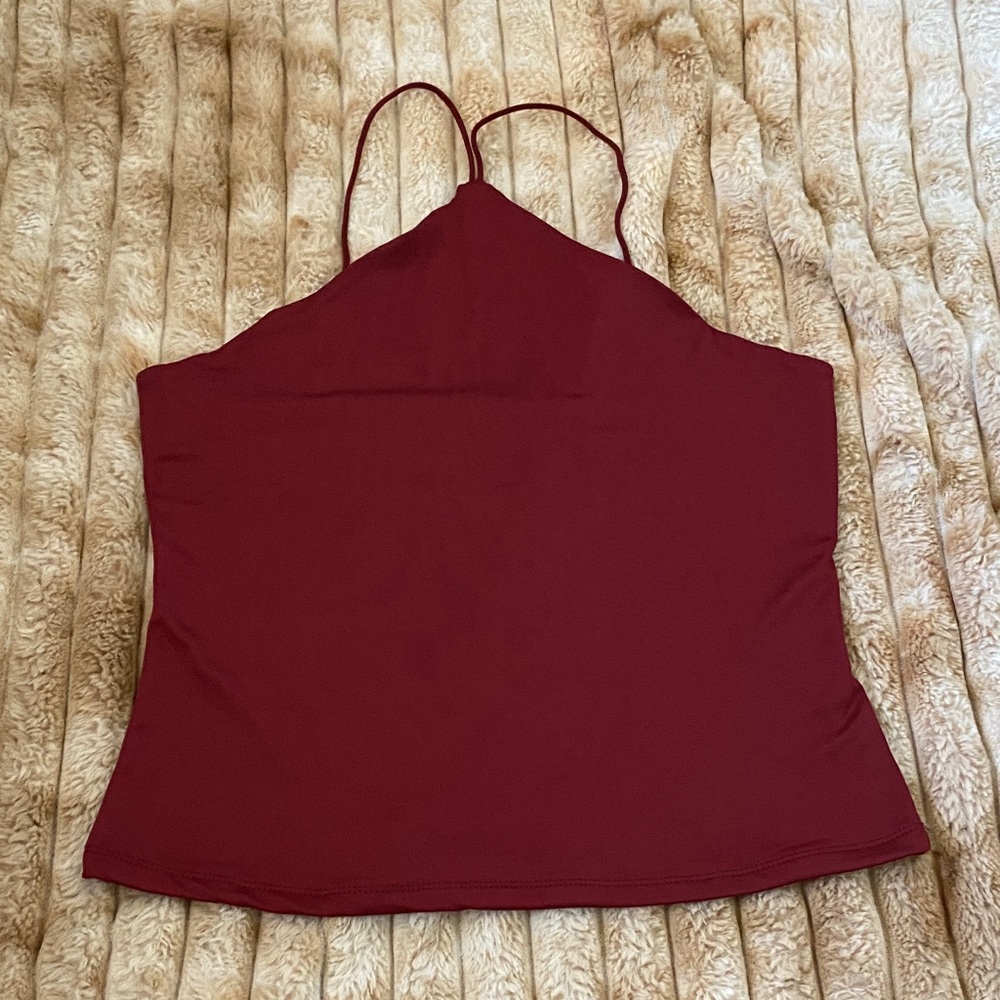 Elegant Burgundy Women's Top